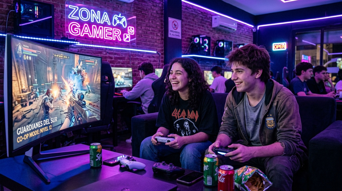 Gaming cooperativo en lounge